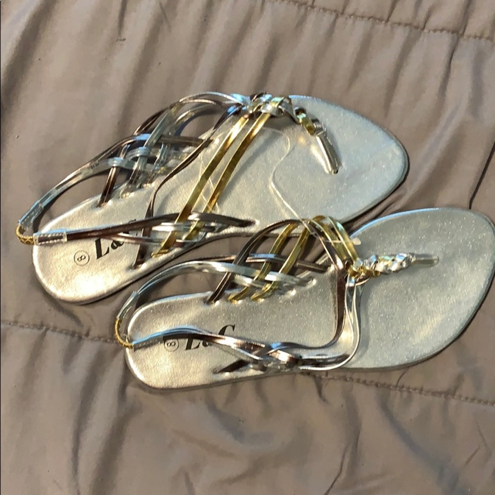 Sliver and Gold sandals